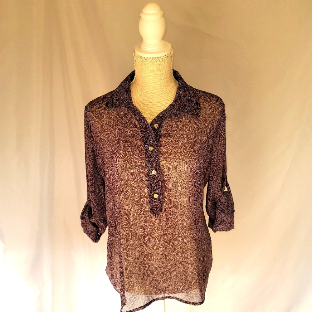Banana Republic Vintage Womans Paisley Shirt